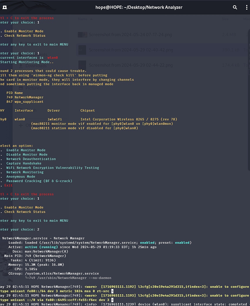 Enable Monitoring and Check Wi-Fi Interface